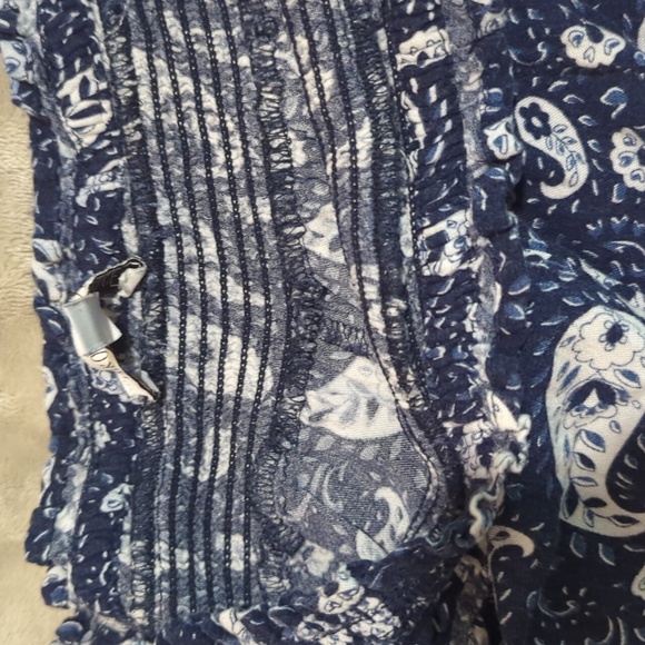 Rayron elastic waist flared bottom pants - Picture 5 of 8